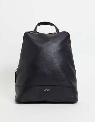 Paul Costelloe leather sleek backpack in black