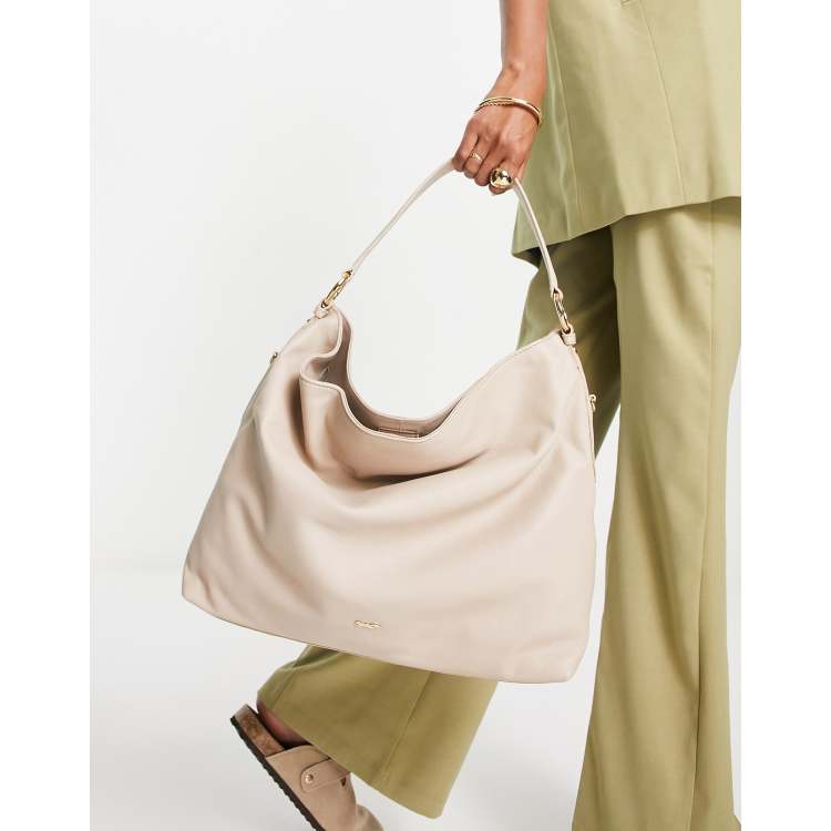 Paul Costelloe leather crossbody bag in off white