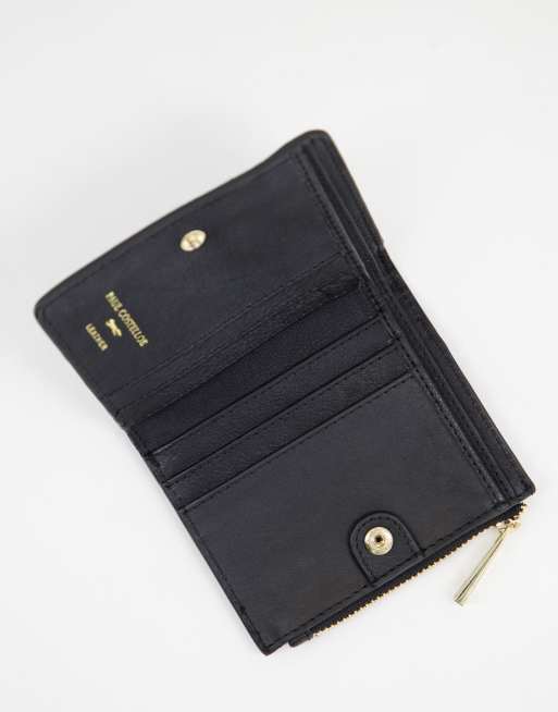 Paul Costelloe leather stud detail purse in black, 4 of 4