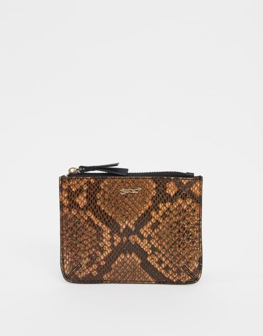 Paul Costelloe Leather Tassle Coin Ladies' wallet In Multi Animal Print ...