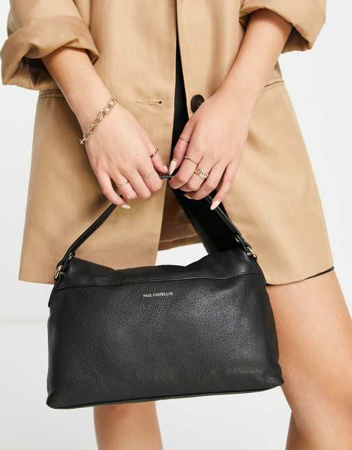 Paul Costelloe Leather Top Handle Crossbody Bag