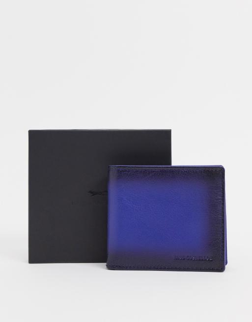 Paul Costelloe leather wallet in burnt blue