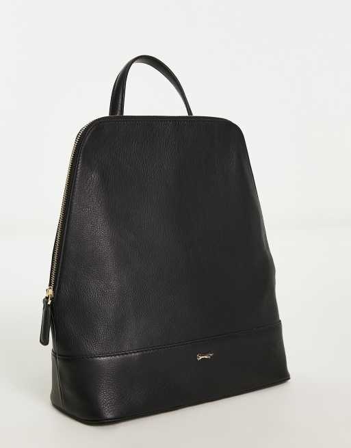 Paul Costelloe – Lederrucksack in Schwarz mit Tragegriff oben, 2 von 4