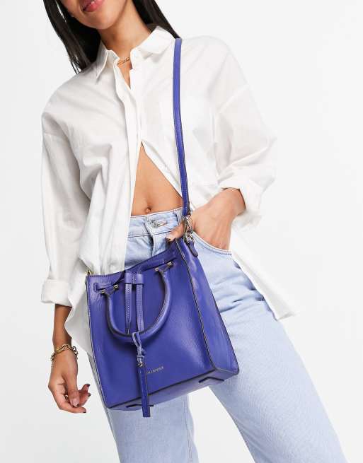 Paul Costelloe - Leren crossbody tote tas in blauw