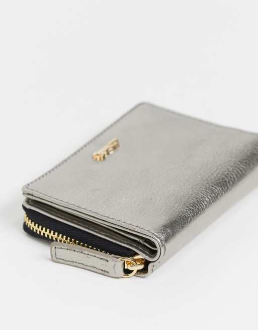 Paul Costelloe small leather zip around wallet in gunmetal, 4 of 4