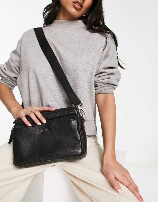 Paul Costelloe - Sort crossbody-taske i læder