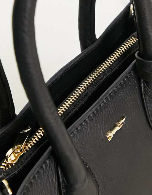 Paul Costelloe - Sort tote-taske i læder med hank øverst, 3 af 4