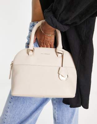 Paul Costelloe - Tote bag en cuir avec poignées supérieures - Blanc cassé