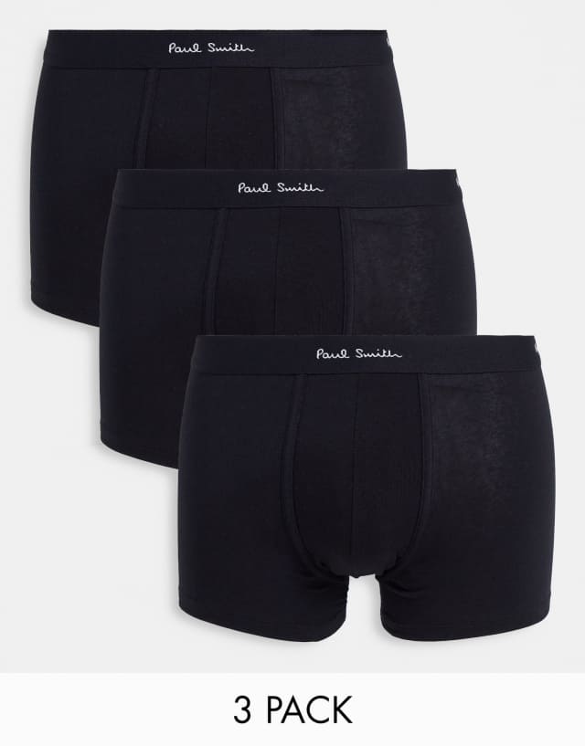 Paul Smith 3 pack trunks in black