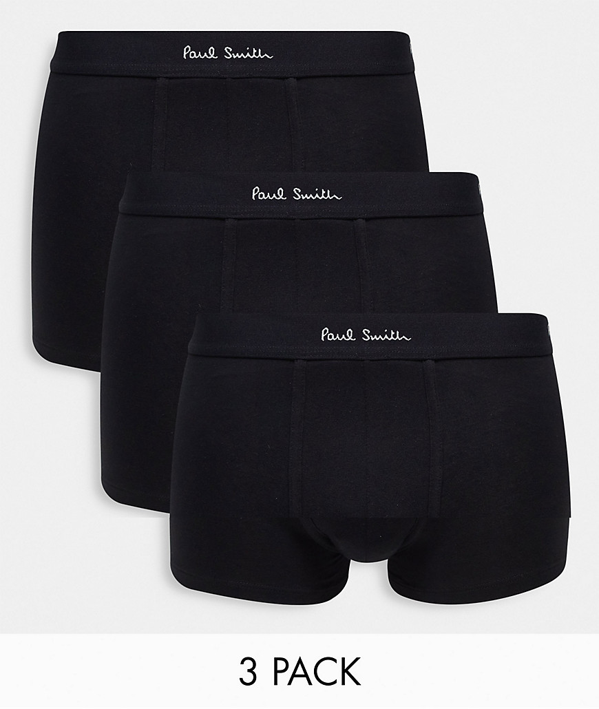 paul smith 3 pack trunks in black