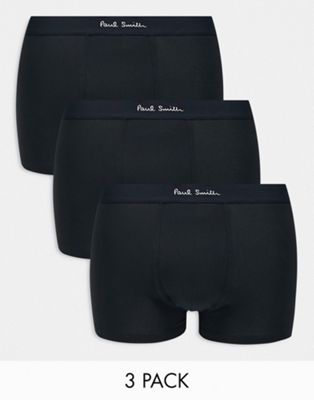 Paul Smith 3 pack trunks in black - ASOS Price Checker