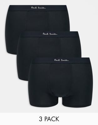 Paul Smith 3 pack trunks in black - view 1