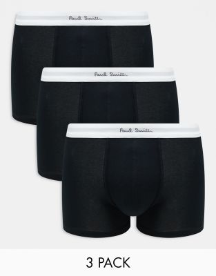 Paul Smith 3 pack trunks in black