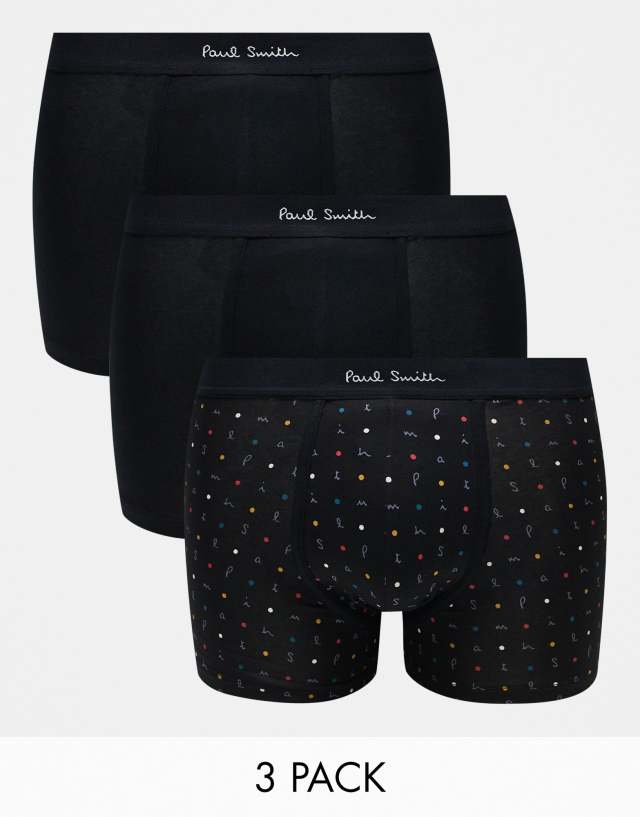 PS Paul Smith - Paul Smith 3 pack trunks in black