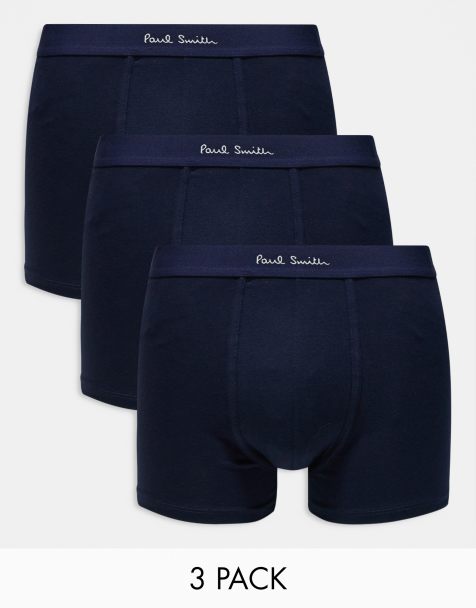 Paul Smith 3 pack trunks in blue - view 1
