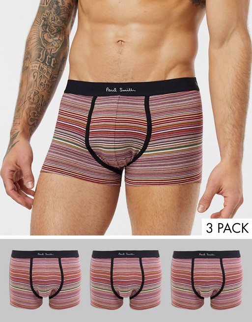 Paul Smith 3 pack trunks in classic stripe