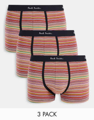 PAUL SMITH 3 PACK TRUNKS IN CLASSIC STRIPE-MULTI