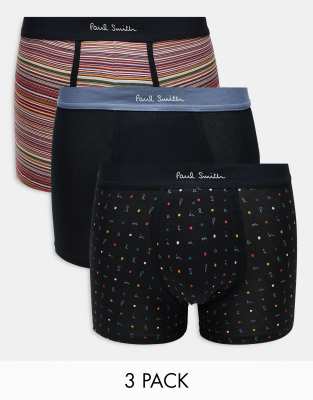 Paul Smith 3-pack trunks in multi