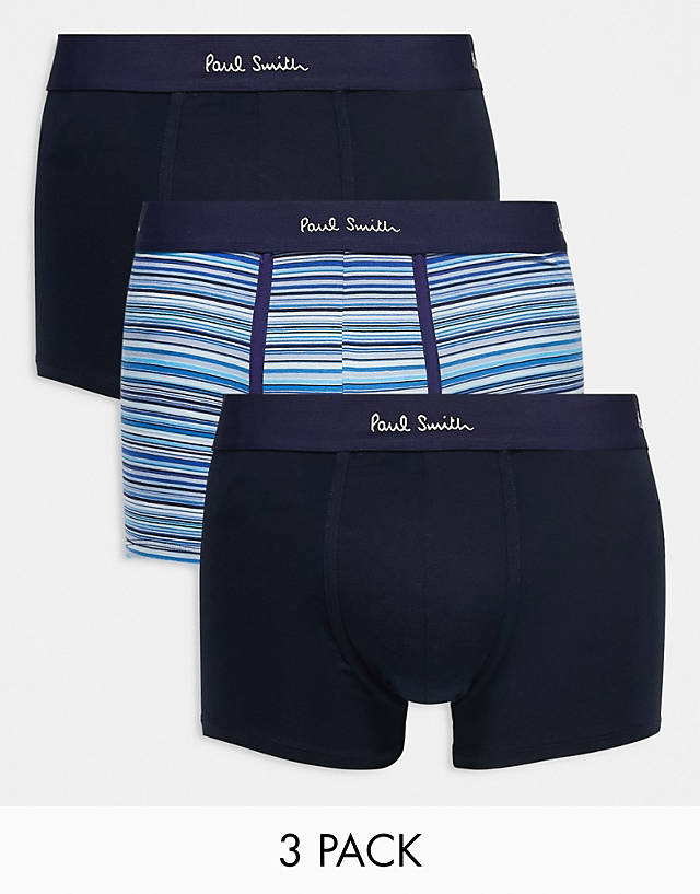 Paul Smith - 3 pack trunks in navy and blue