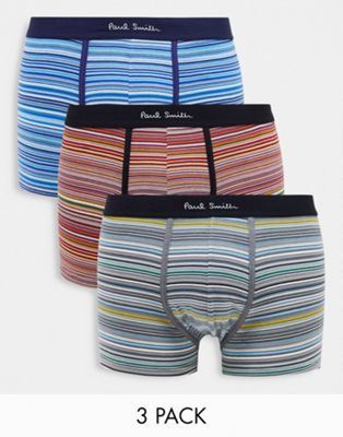 Paul Smith 3 pack trunks in signature stripe