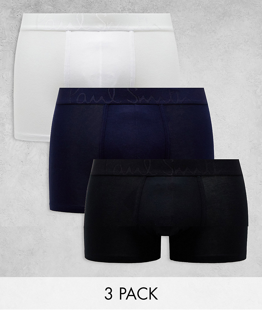 Paul Smith 3-pack trunks with signature waistband in multi