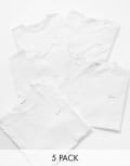 Paul Smith 5 pack t shirt in white