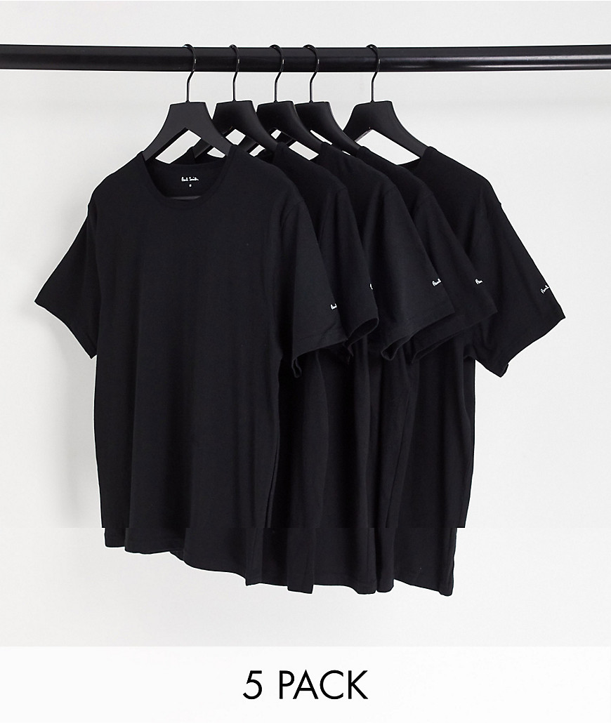 Paul Smith 5 pack t-shirts in black
