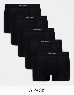 Paul Smith 5 pack trunks in black logo waistband