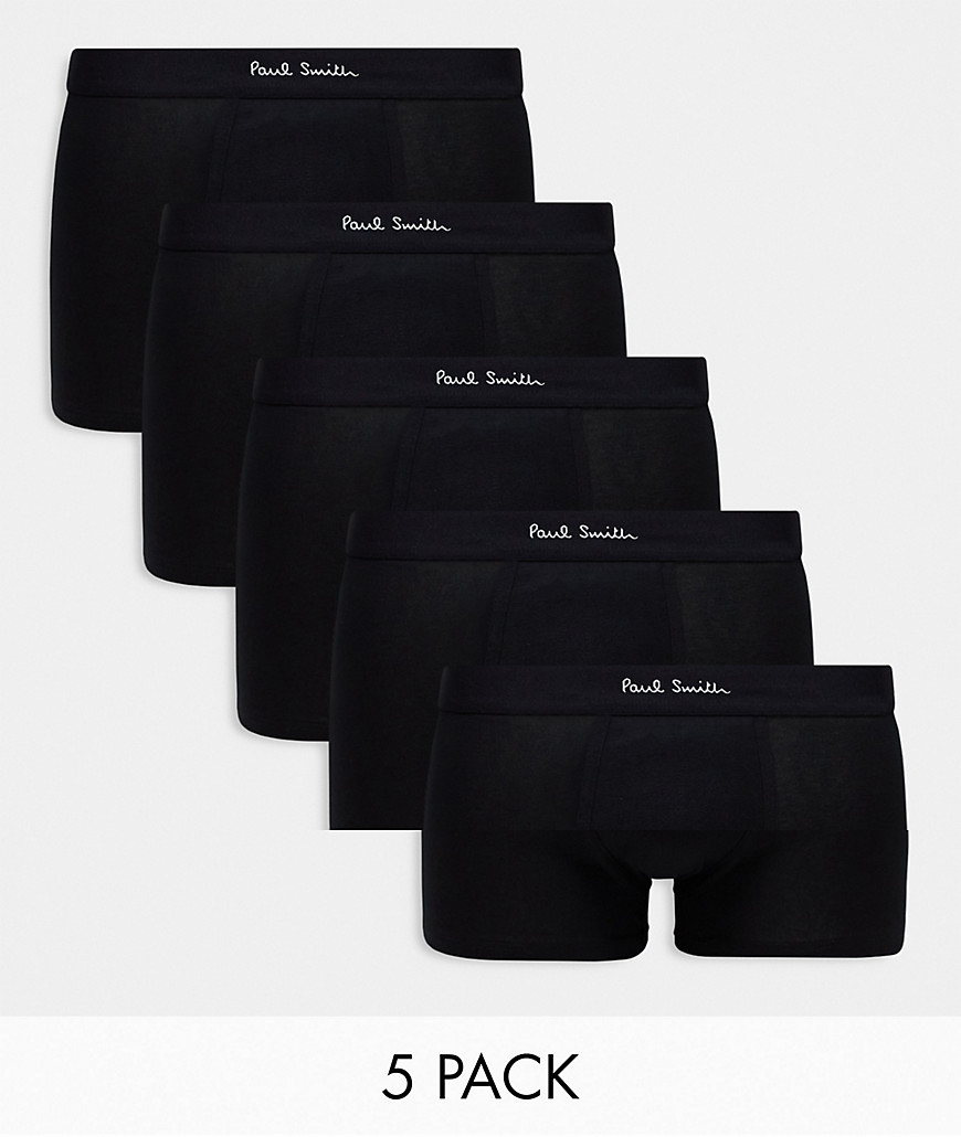 Paul Smith 5 pack trunks in black logo waistband