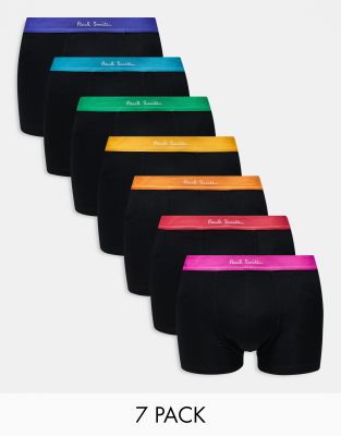 Paul Smith 7-pack trunks in multi-Black