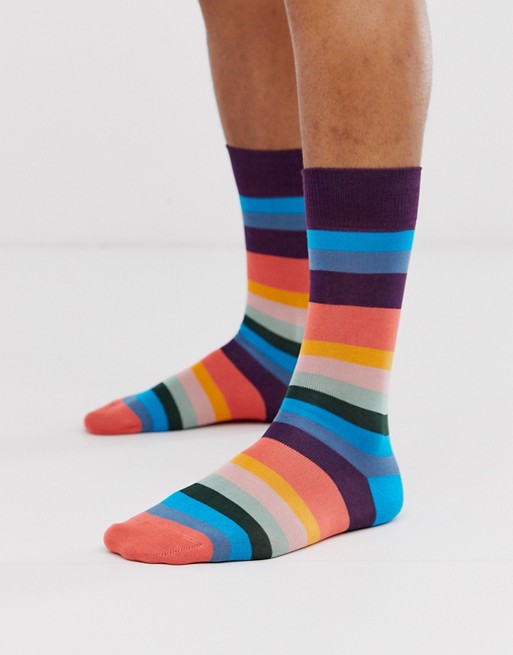 Paul Smith artist stripe socks in multi