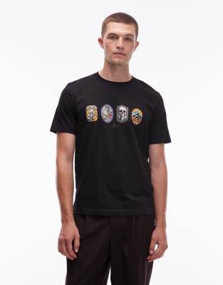 Paul Smith bagde logo regular fit t-shirt in black