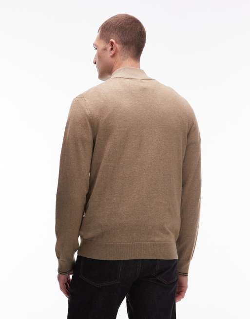 Paul Smith – Beżowa bluza z zamkiem pod szyją i logo z zebrą, 3 z 5