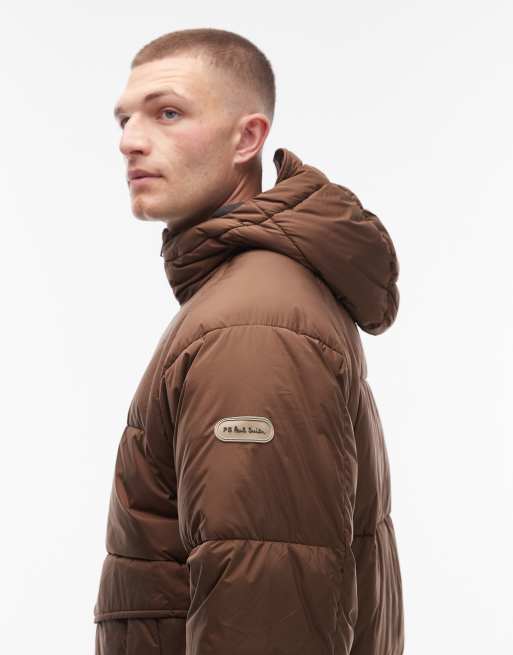 Paul Smith – Brun pufferjacka med huva, 4 av 5