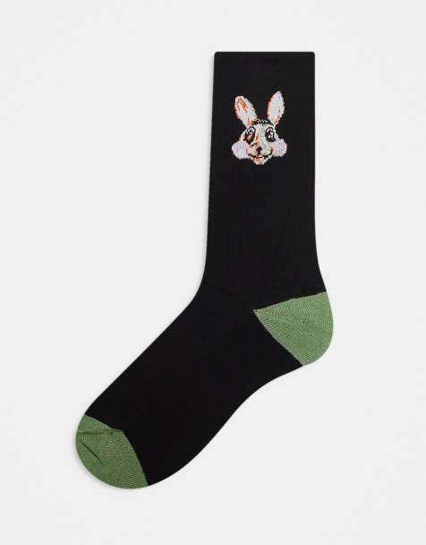 Paul Smith bunny socks in black - view 1