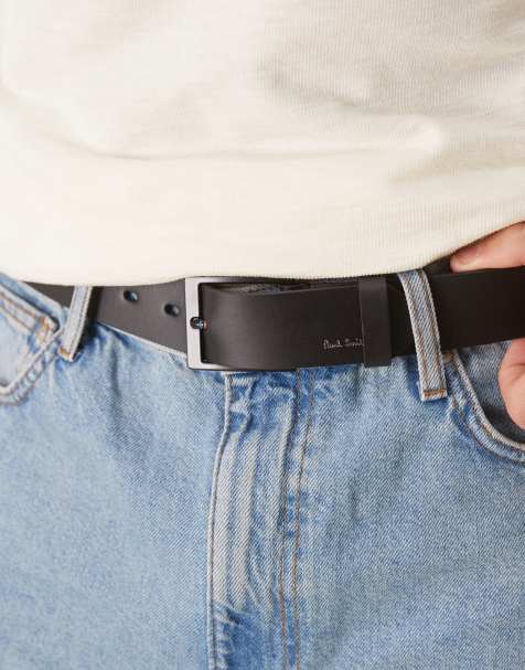 Paul Smith - Ceinture à boucle et rayure - Noir - view 1