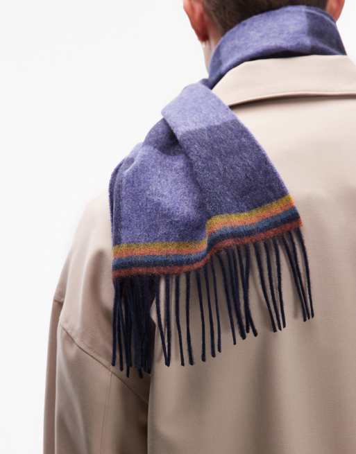 Paul Smith checkered scarf in blue | ASOS