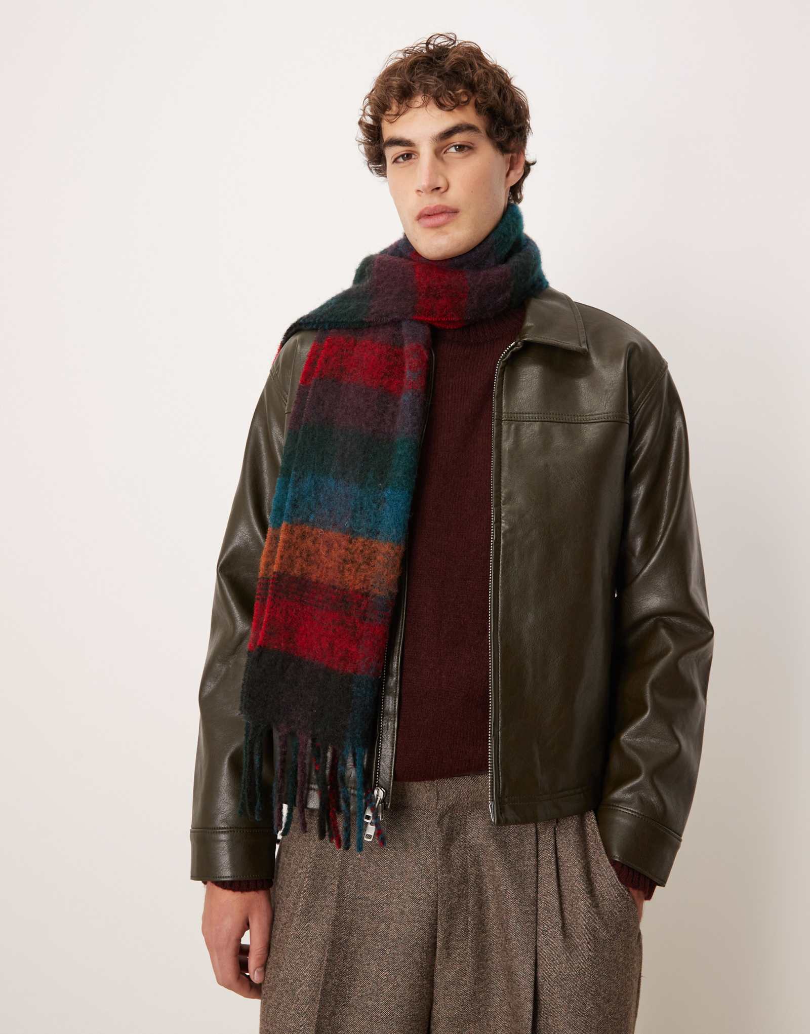 Красный клетчатый шарф от Paul Smith