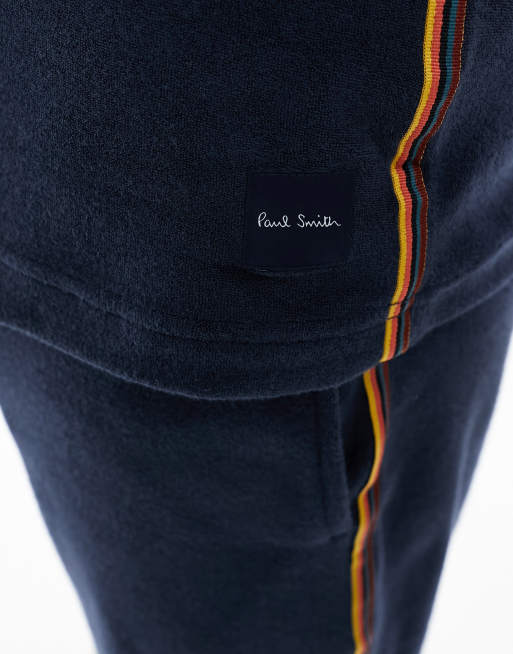 Paul Smith - Chemise en tissu éponge avec col à revers - Bleu marine, 4 de 4