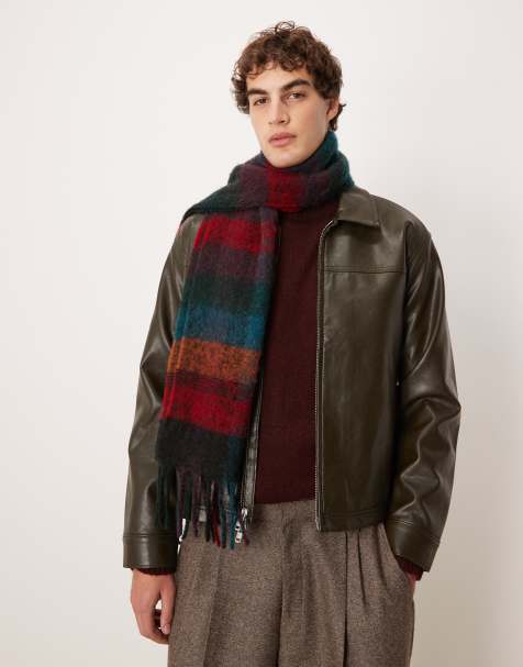 Paul Smith chequered scarf in red - view 1