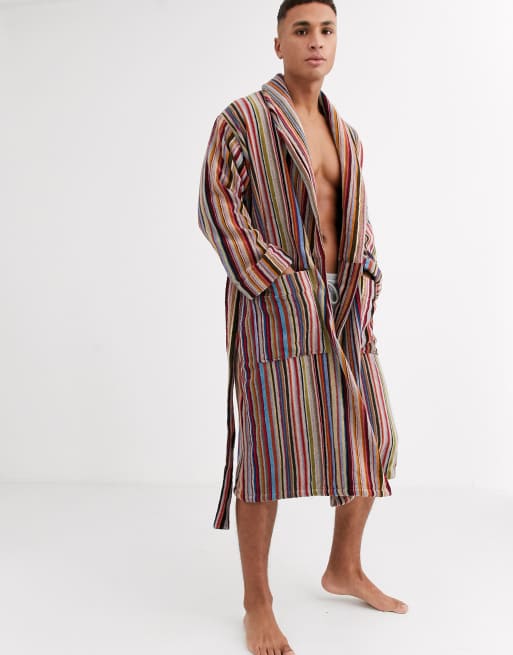 Paul Smith classic stripe dressing gown in multi | ASOS