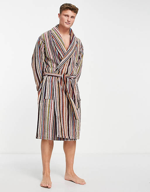 Paul Smith classic stripe dressing gown in multi