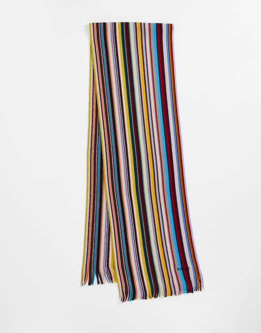 Paul Smith classic stripe scarf in multi