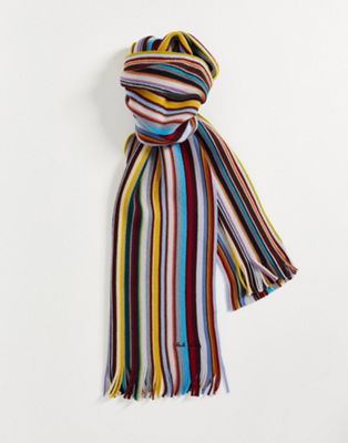 Paul Smith classic stripe scarf in multi