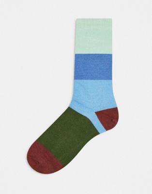 Paul Smith colourblock stripe socks in multi