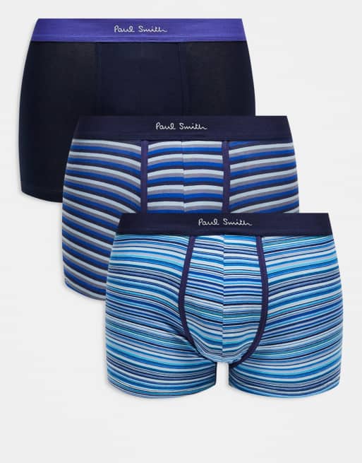 Paul Smith - Confezione da 3 boxer aderenti a righe multicolore con logo