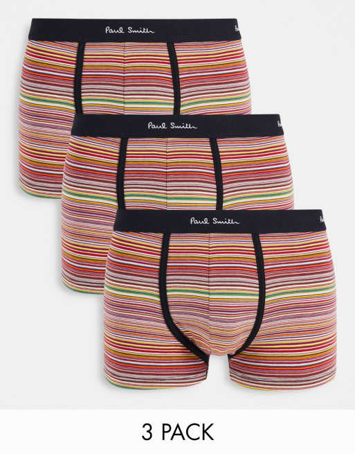 Paul Smith - Confezione da 3 boxer aderenti a righe multicolore