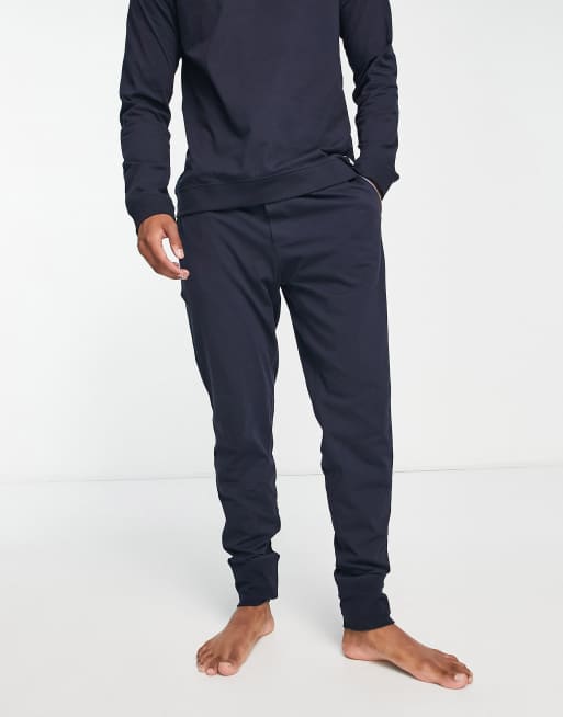 Paul Smith – Granatowe joggersy dresowe z ozdobnym detalem w paski