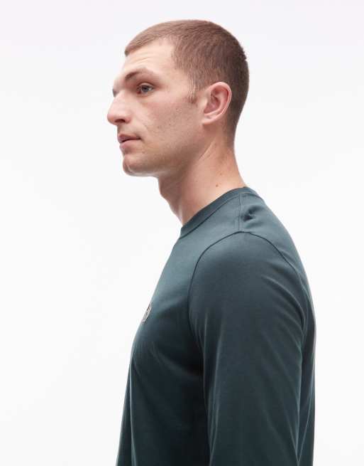 Paul Smith - Grøn T-shirt med lange ærmer og zebralogo i regular fit, 4 af 5