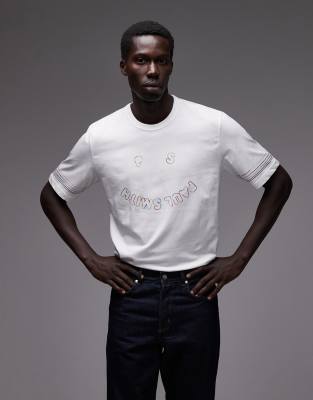 Paul Smith Happy logo casual fit T-shirt in white | ASOS